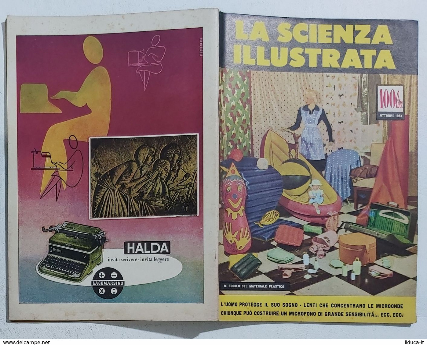 64345 La Scienza Illustrata - N. 10 1951 - Costruire Un Microfono (Sommario) - Scientific Texts