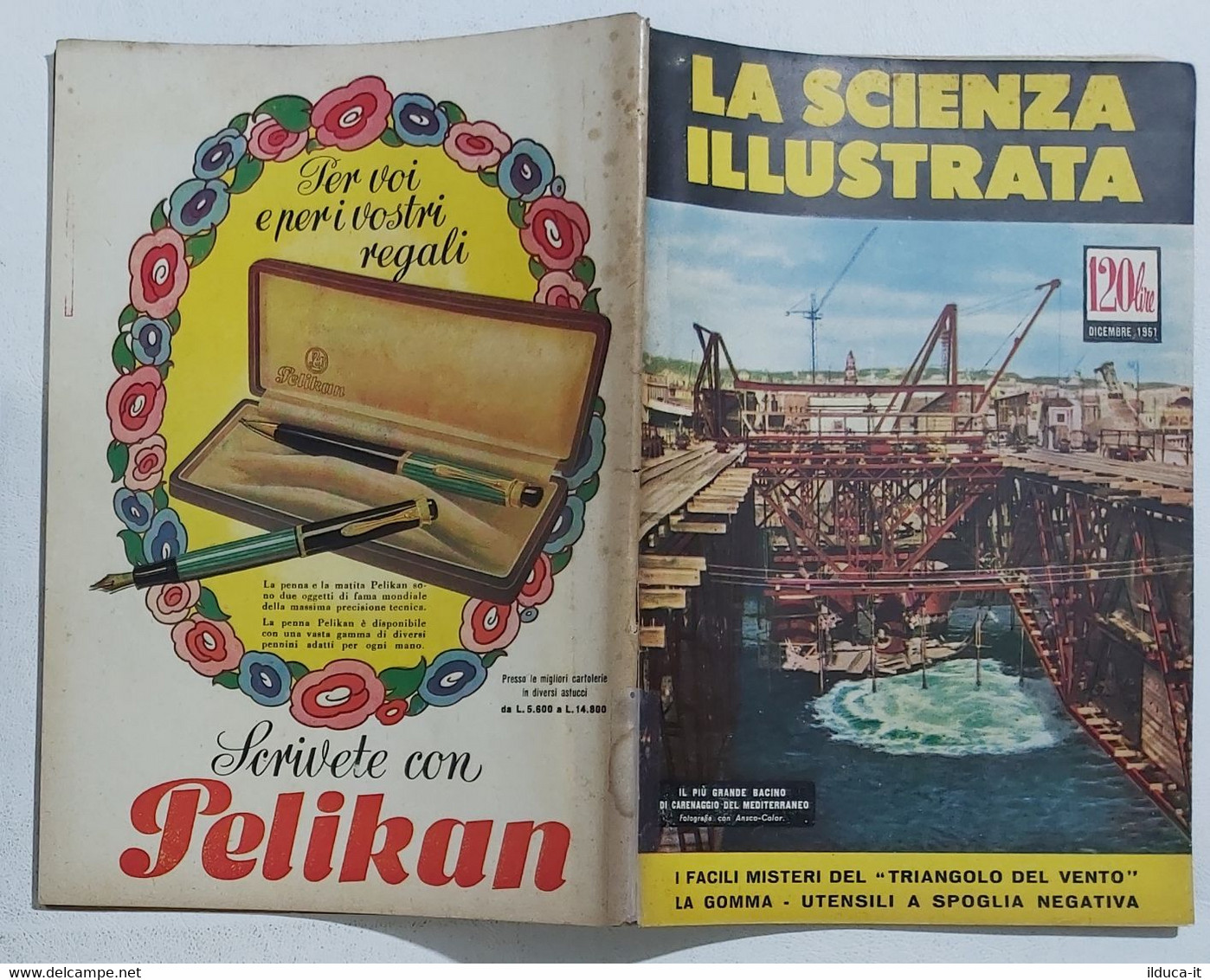 64347 La Scienza Illustrata-n. 12 1951-Triangolo Del Vento / La Gomma (Sommario) - Wetenschappelijke Teksten