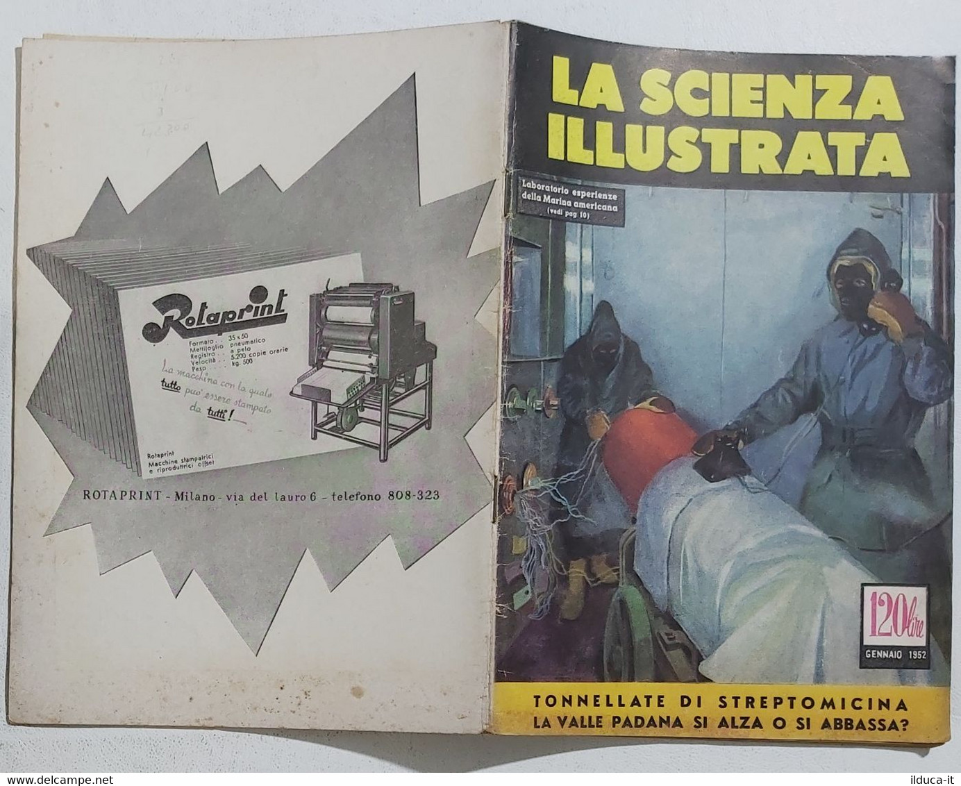 64348 La Scienza Illustrata - N. 1 1952 - La Scienza Servizio Della Potenza - Wetenschappelijke Teksten