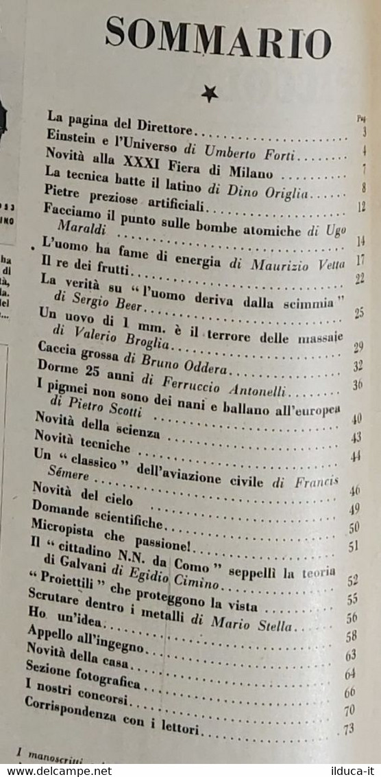 64364 La Scienza Illustrata - N. 5 1953 - Salone Di Torino (Foto Sommario) - Textes Scientifiques