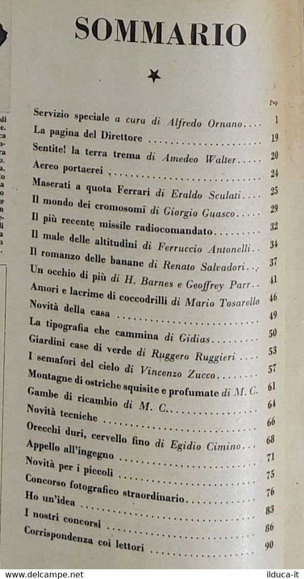 64369 La Scienza Illustrata - N. 10 1953 - Il Male Delle Altitudini (Sommario) - Textos Científicos