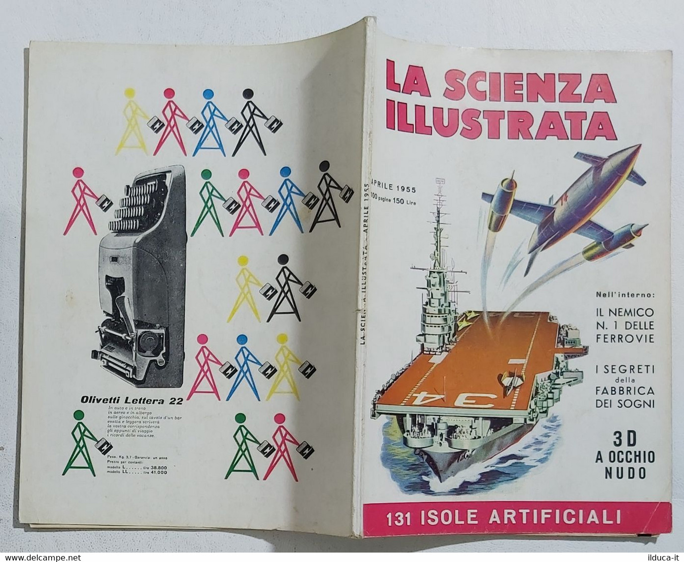 64374 La Scienza Illustrata - N. 4 1955 - Dietro Le Quinte Cinecittà (Sommario) - Textes Scientifiques