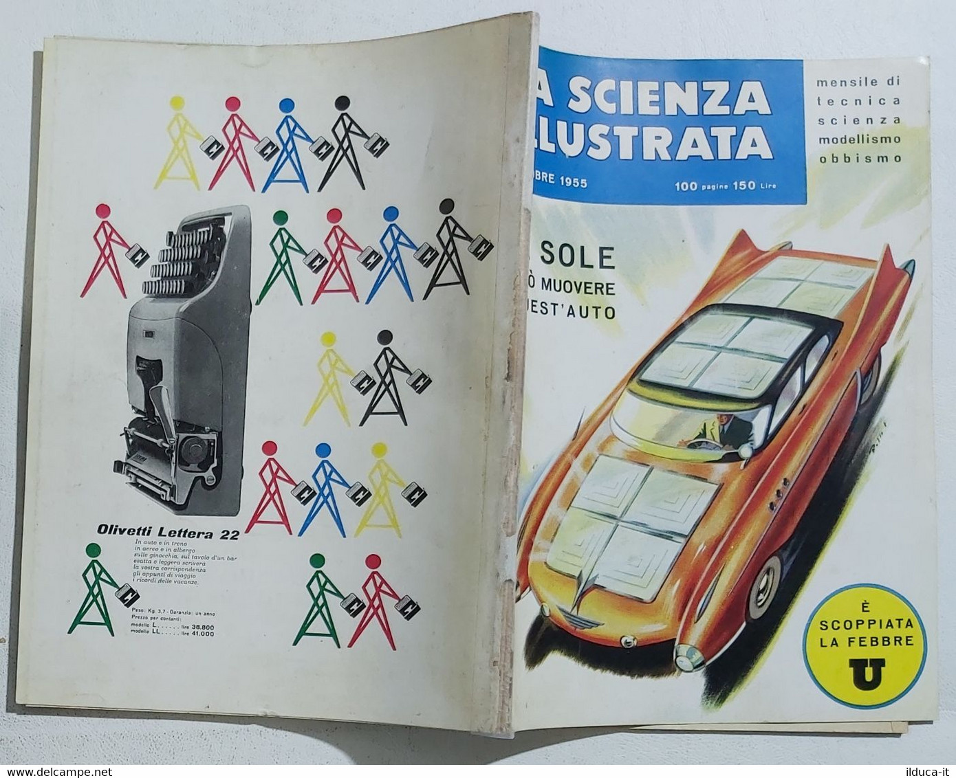 64379 La Scienza Illustrata - N. 10 1955 - Auto Pannelli Solari (Sommario) - Testi Scientifici