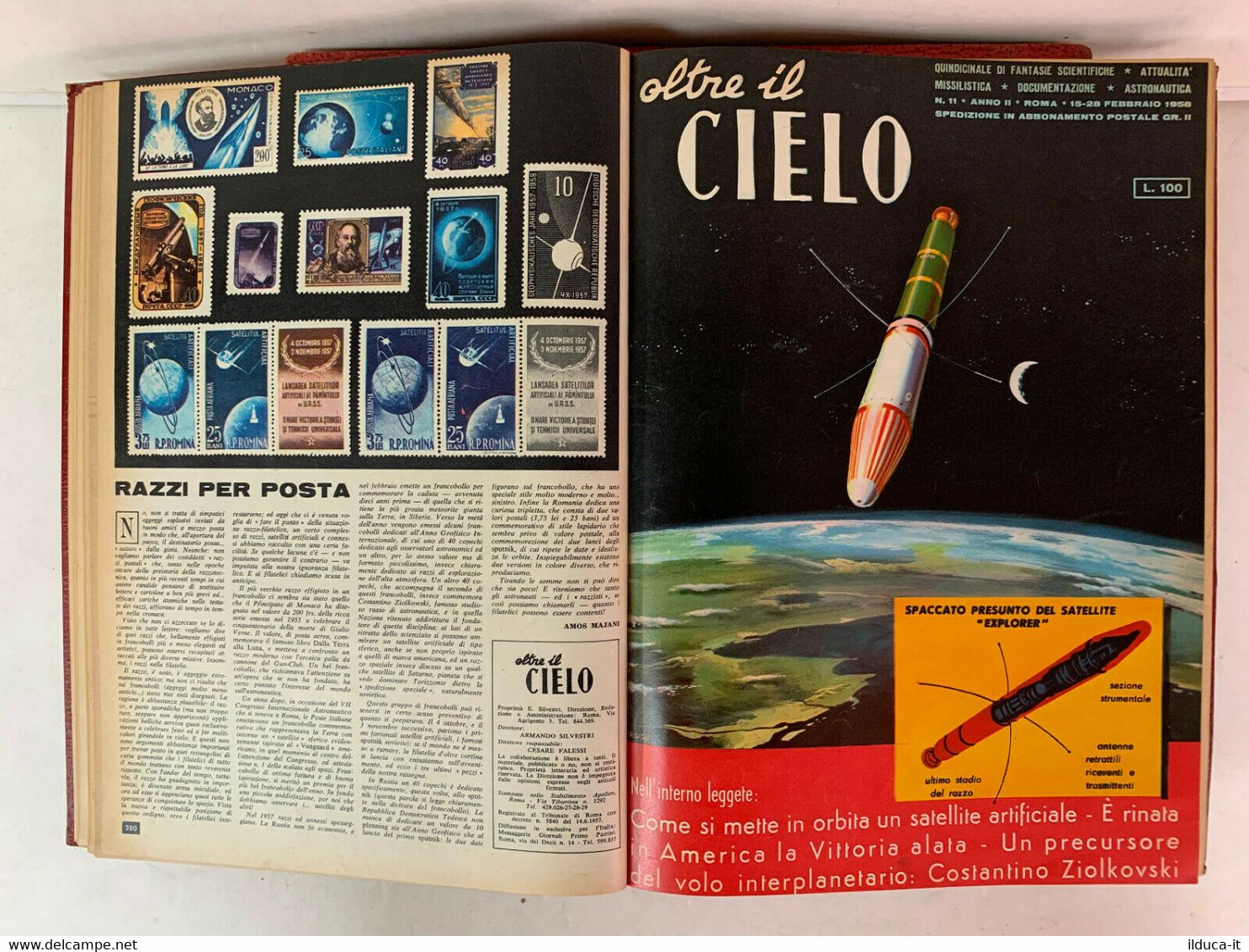 93426 Rivista Astronomica Vintage - Lotto 59 Numeri Rilegati - OLTRE IL CIELO - Textos Científicos