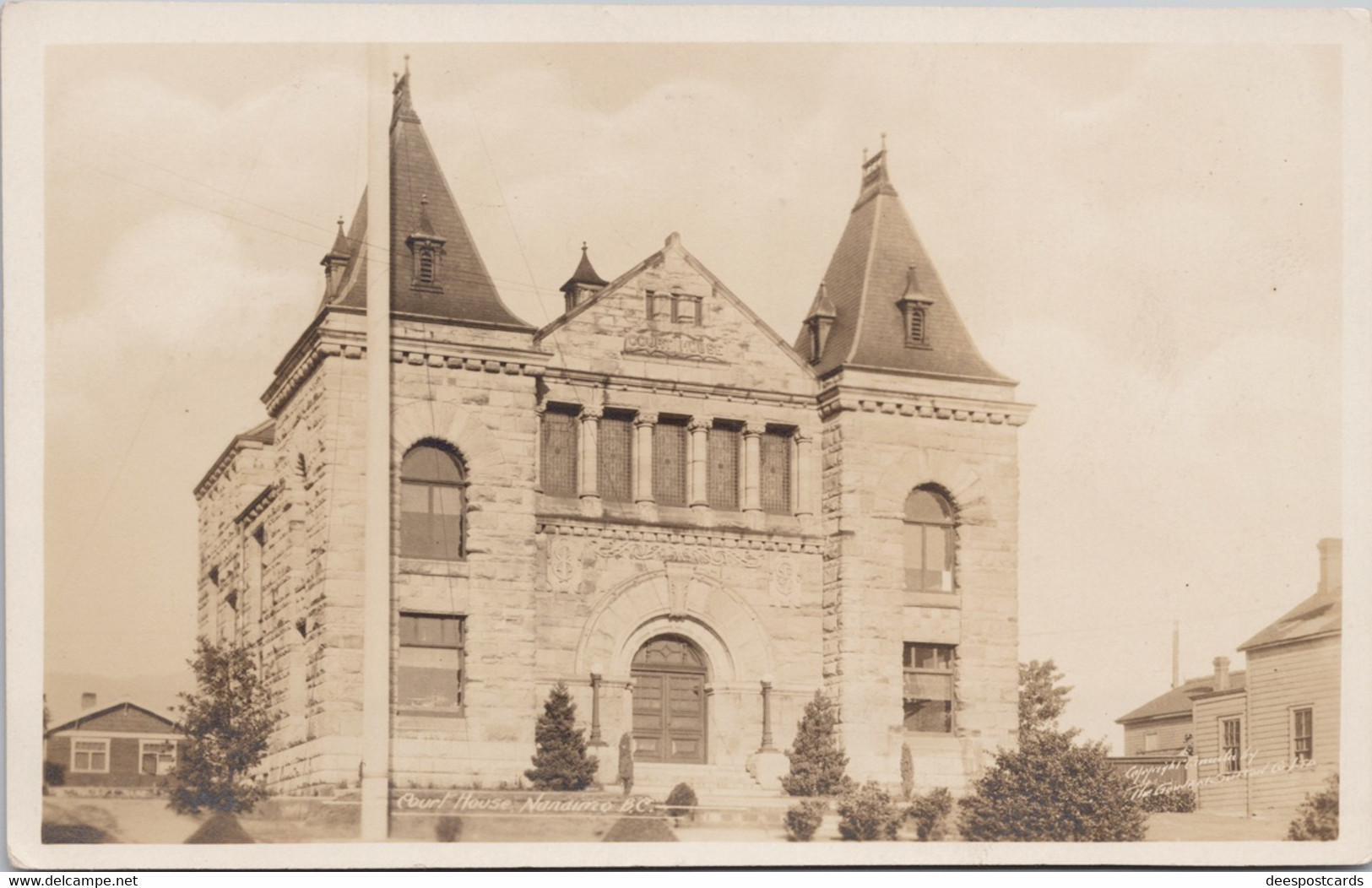 Nanaimo British Columbia Court House Vancouver Island BC Gowen Sutton RPPC Postcard Z2 - Nanaimo