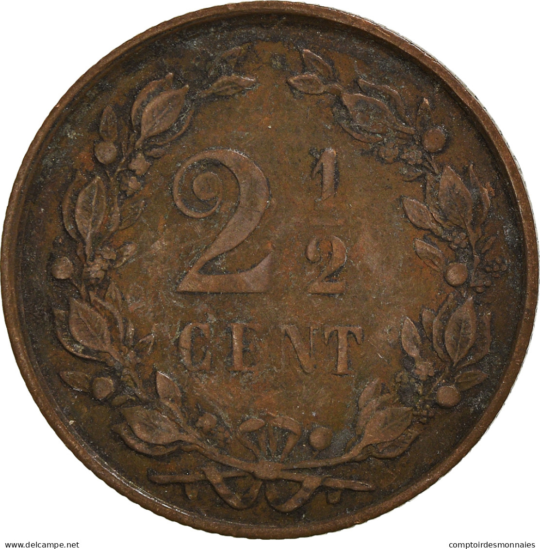 Monnaie, Pays-Bas, 2-1/2 Cent, 1890 - 2.5 Centavos