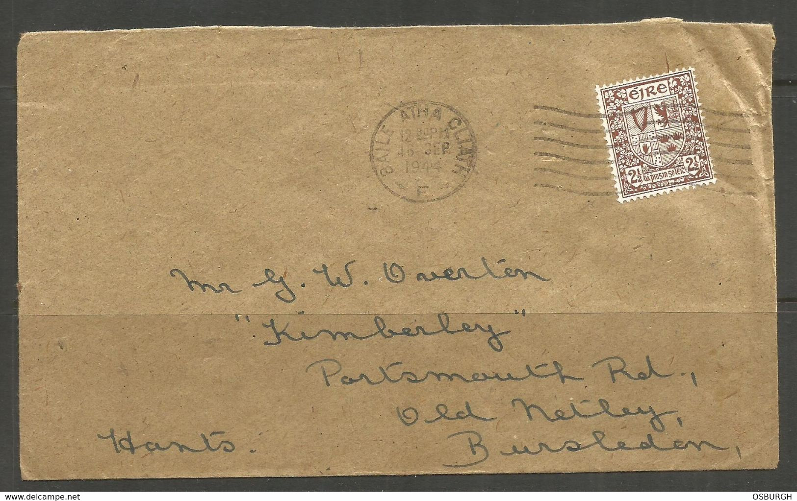 EIRE / IRELAND. 1944. COVER TO OLD NETLEY - Covers & Documents