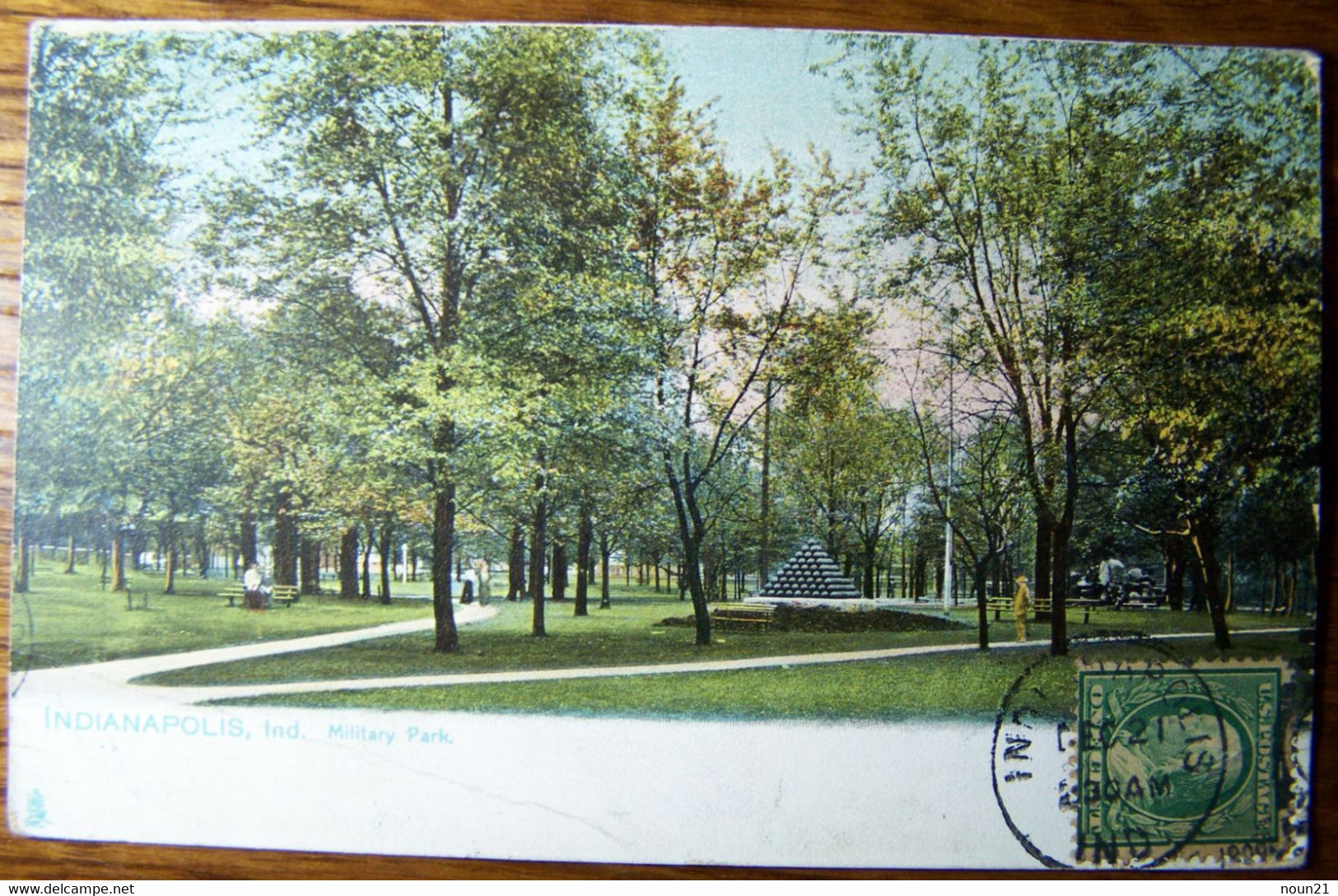 CPA - USA - INDIANAPOLIS - Indiana - Military Park - 1909 - Indianapolis