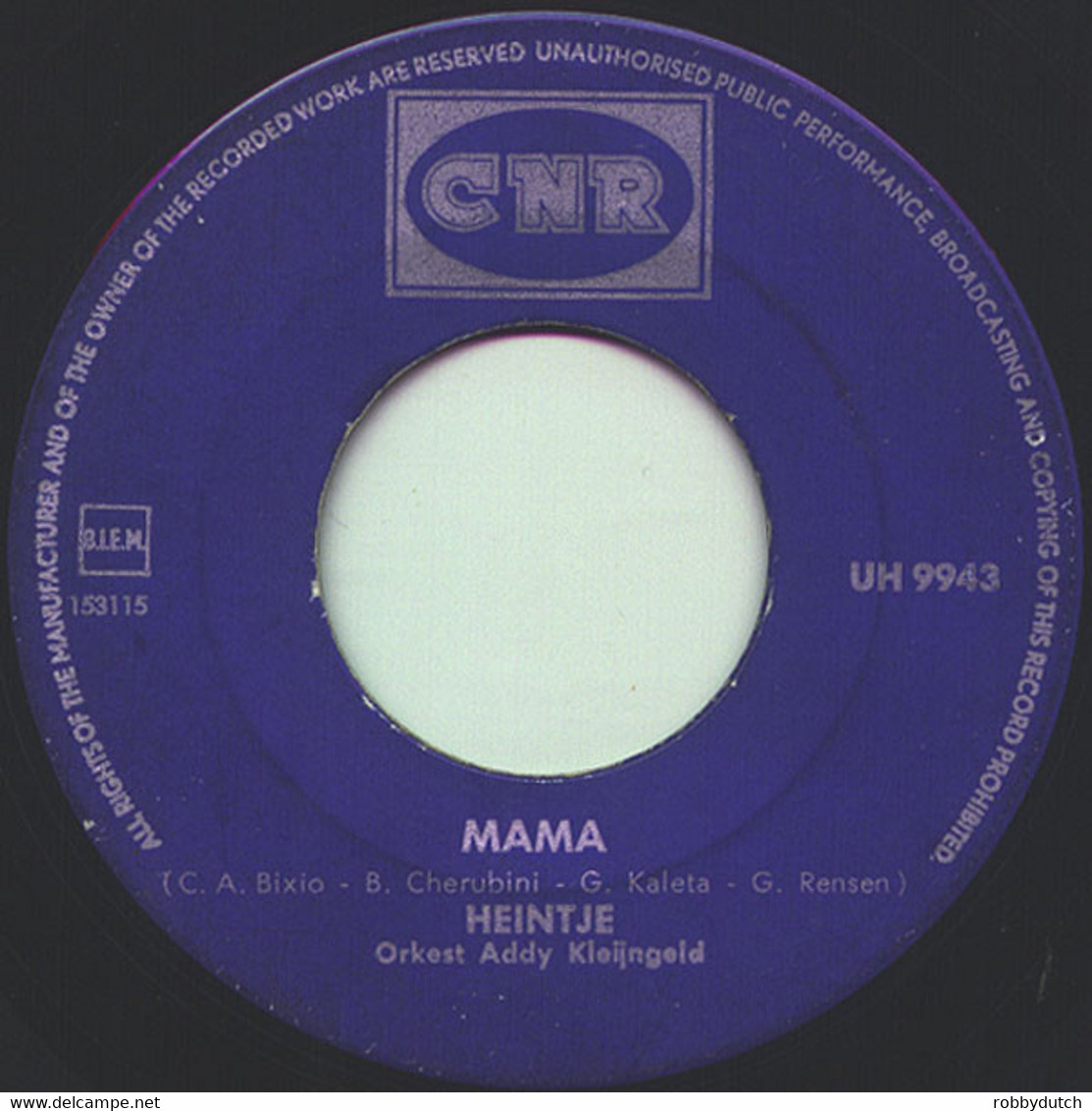 * 7"  *  HEINTJE - MAMA (Holland 1967) - Andere - Nederlandstalig