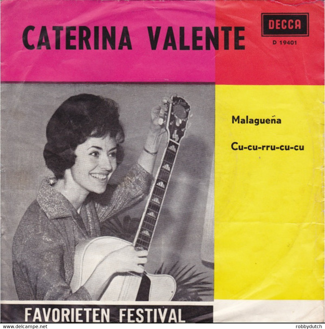 * 7"  *  CATERINA VALENTE - LA MALAGUEÑA (Holland 1963) - Otros - Canción Alemana
