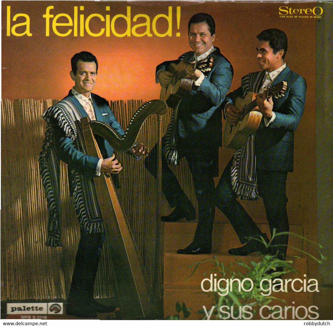 * LP *  DIGNO GARCIA Y SUS CARIOS - LA FELICIDAD! (BRAVO DIGNO !) (Holland 1968 EX!!) - Otros - Canción Española