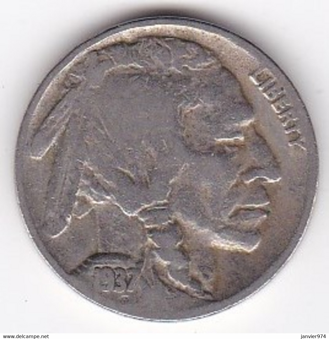 Etats Unis, Five Cents 1937 D Denver , Buffalo - 1913-1938: Buffalo