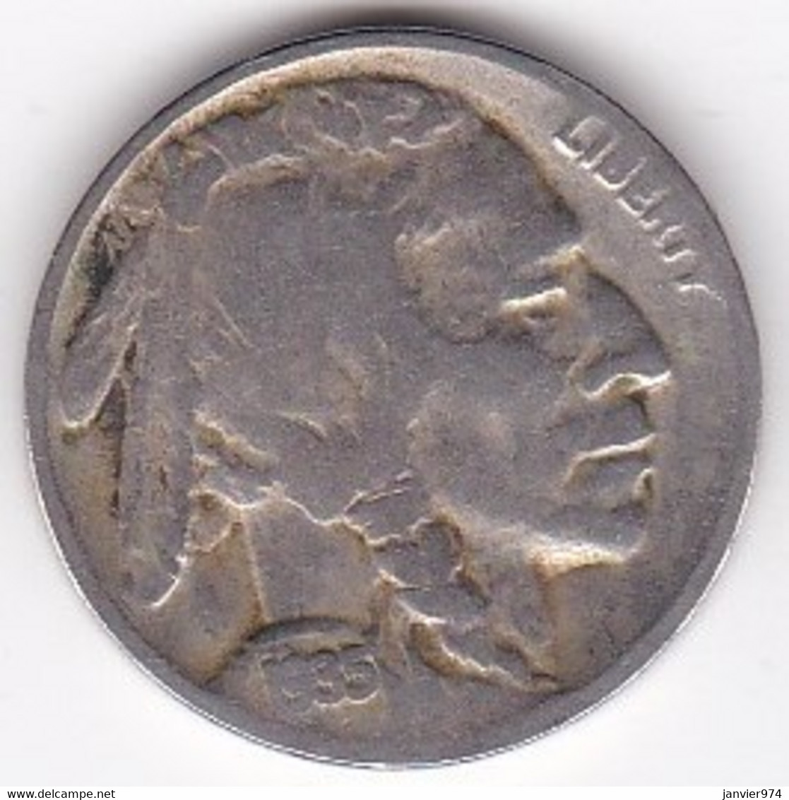 Etats Unis, Five Cents 1935 D Denver, Buffalo - 1913-1938: Buffalo