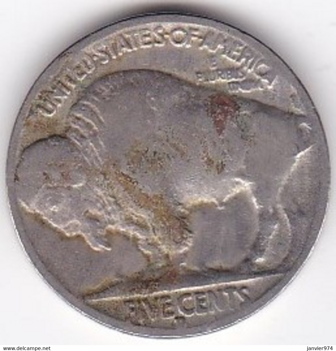 Etats Unis, Five Cents 1935 D Denver, Buffalo - 1913-1938: Buffalo