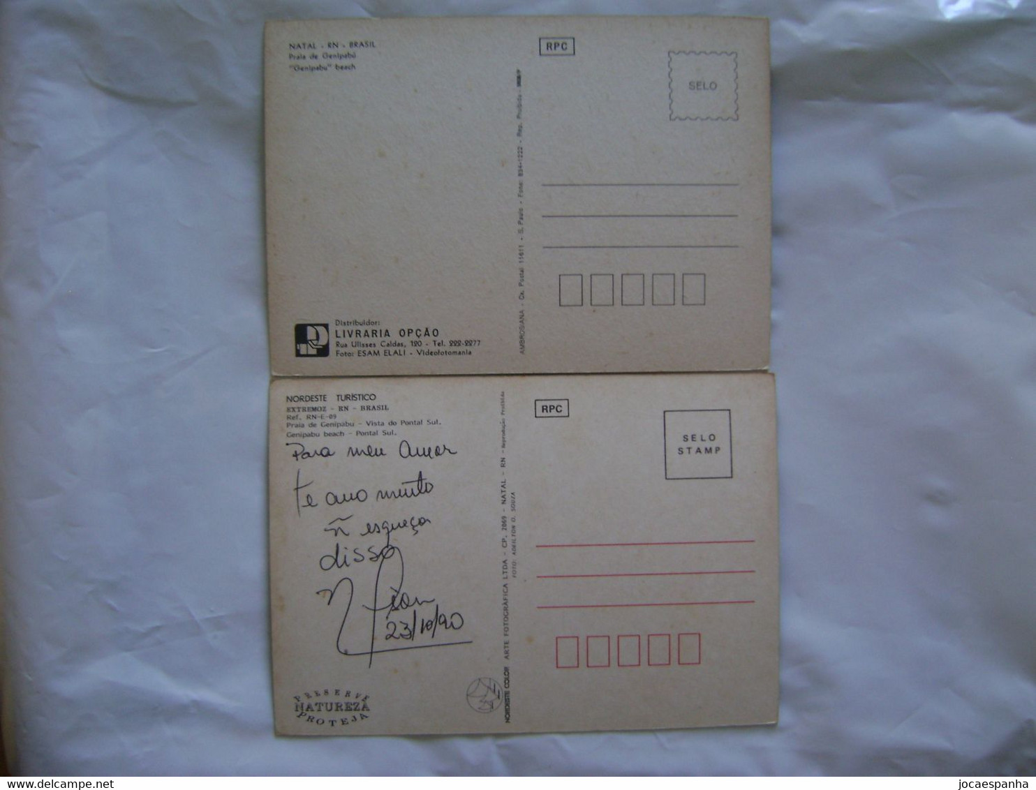BRAZIL / BRASIL - 2 POST CARDS PRAIA DE GENIPABU IN NATAL / RN IN 199? IN THE STATE - Natal