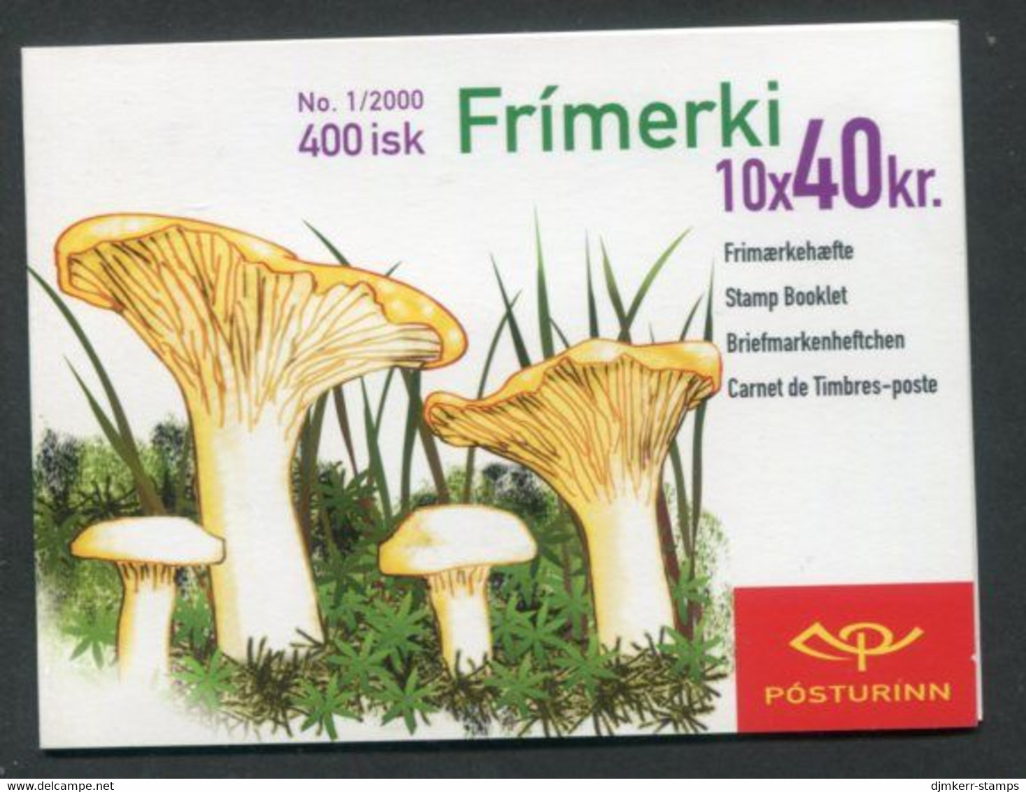ICELAND  2000 Edible Fungi  Booklet Cancelled.  Michel 943 MH - Libretti