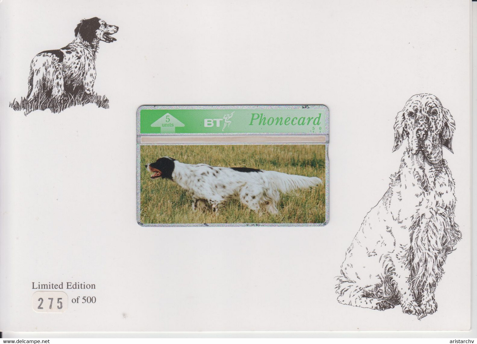 UNITED KINGDOM 1993 ENGLISH SETTER MINT IN FOLDER - BT Insieme Da Collezione