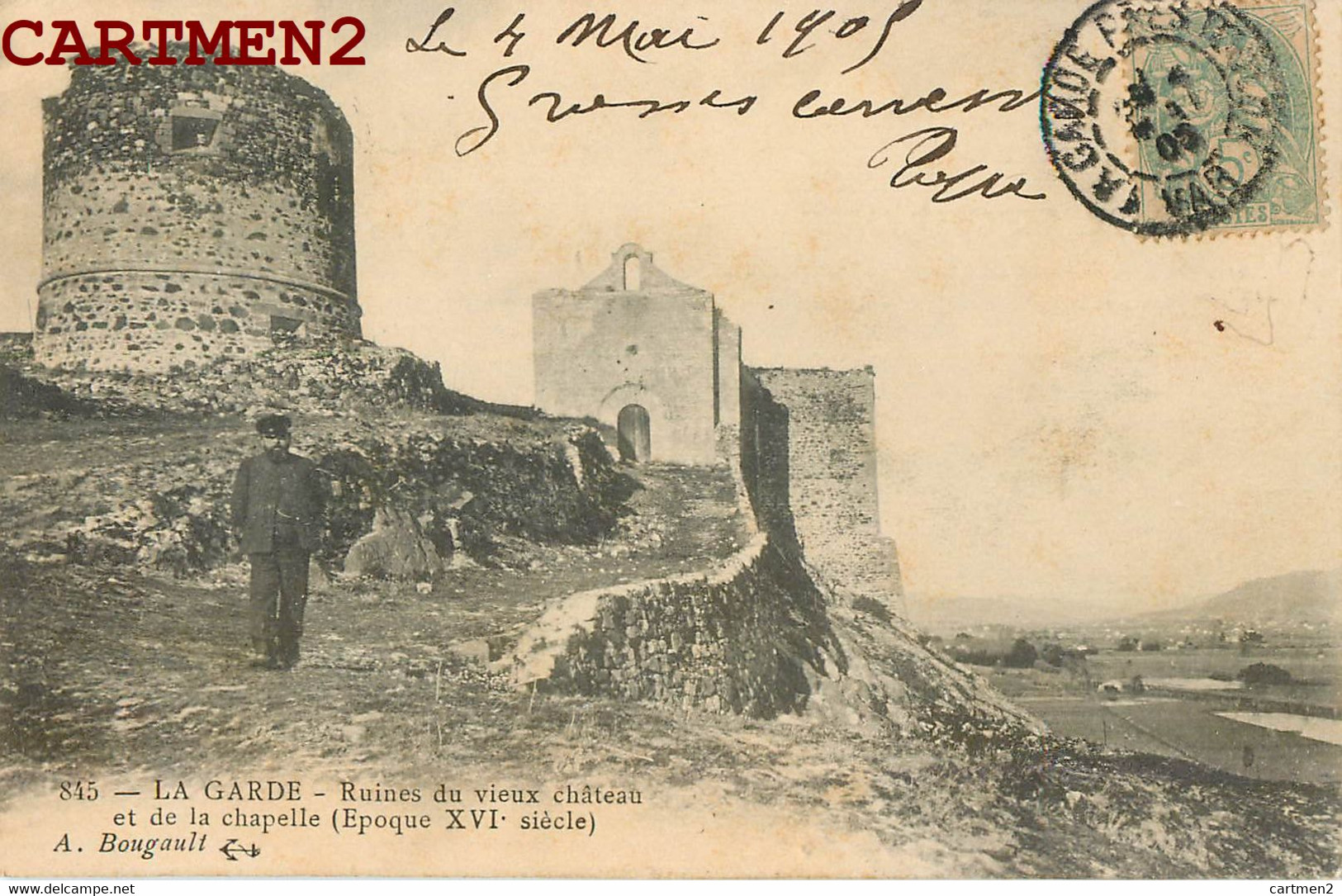 LA GARDE RUINES DU VIEUX CHATEAU ET LA CHAPELLE 83 VAR - La Garde