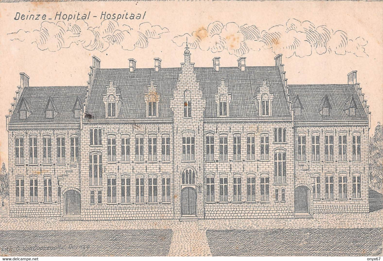 DEINZE-DEYNZE-Gant-Belgique-Belgïe-Oost-Vlaanderen-Flandre Orientale-Hopital-Hospitaal-Dessin-Feldpost - Deinze