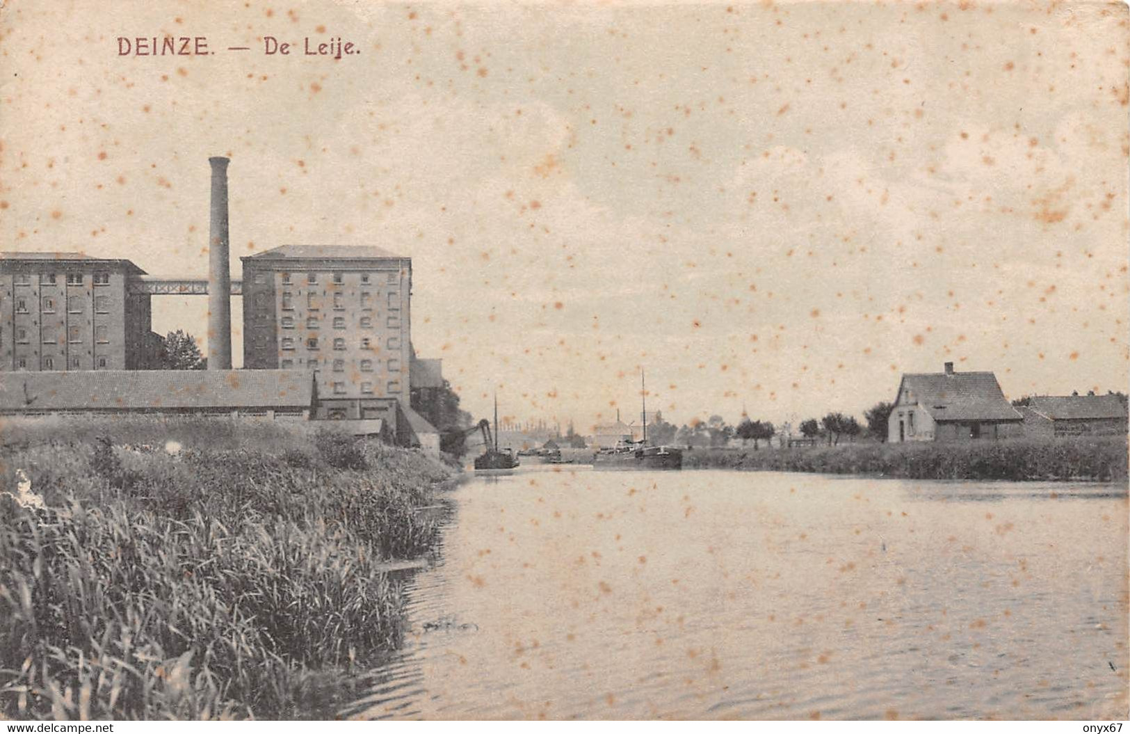 DEINZE-DEYNZE-Gant-Belgique-Belgïe-Oost-Vlaanderen-Flandre Orientale-De Leije-Usine-Péniche-Bâteau - Deinze