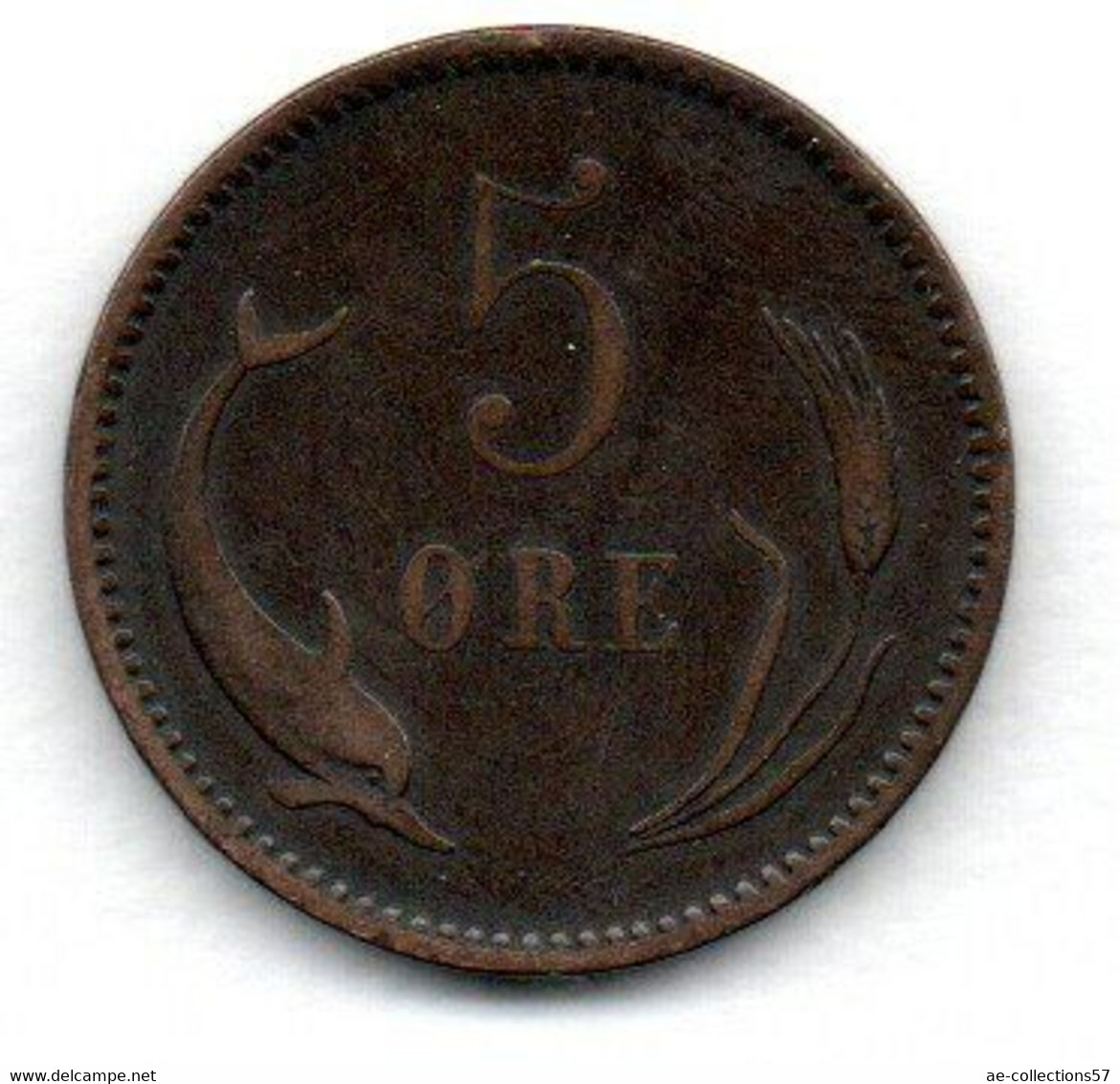 Danemark --   5 Ore 1882    -- TB - Danemark