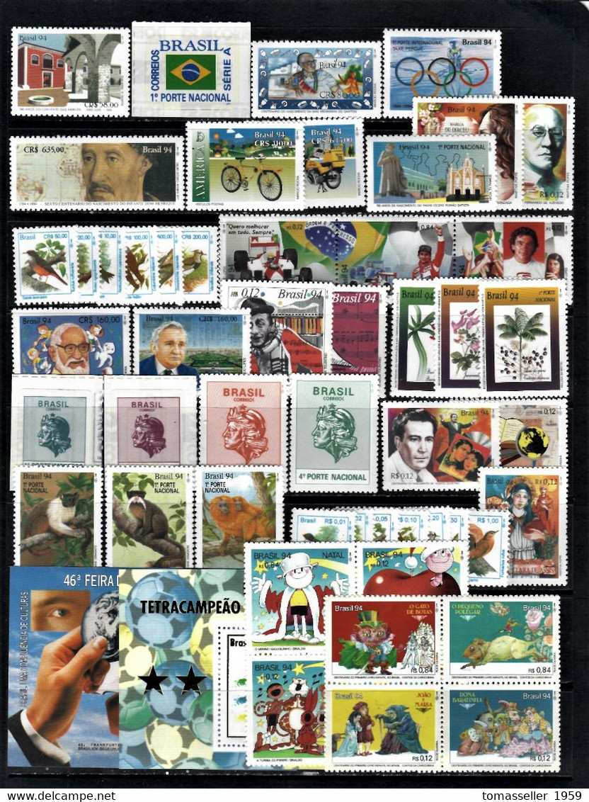 Brazil-13!! Years Sets(1994-2003)+(2005-2007).Almost 340 Issues.MNH - Full Years