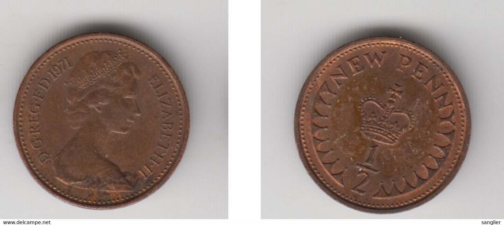 1/2  NEW PENNY 1971 - 1/2 Penny & 1/2 New Penny