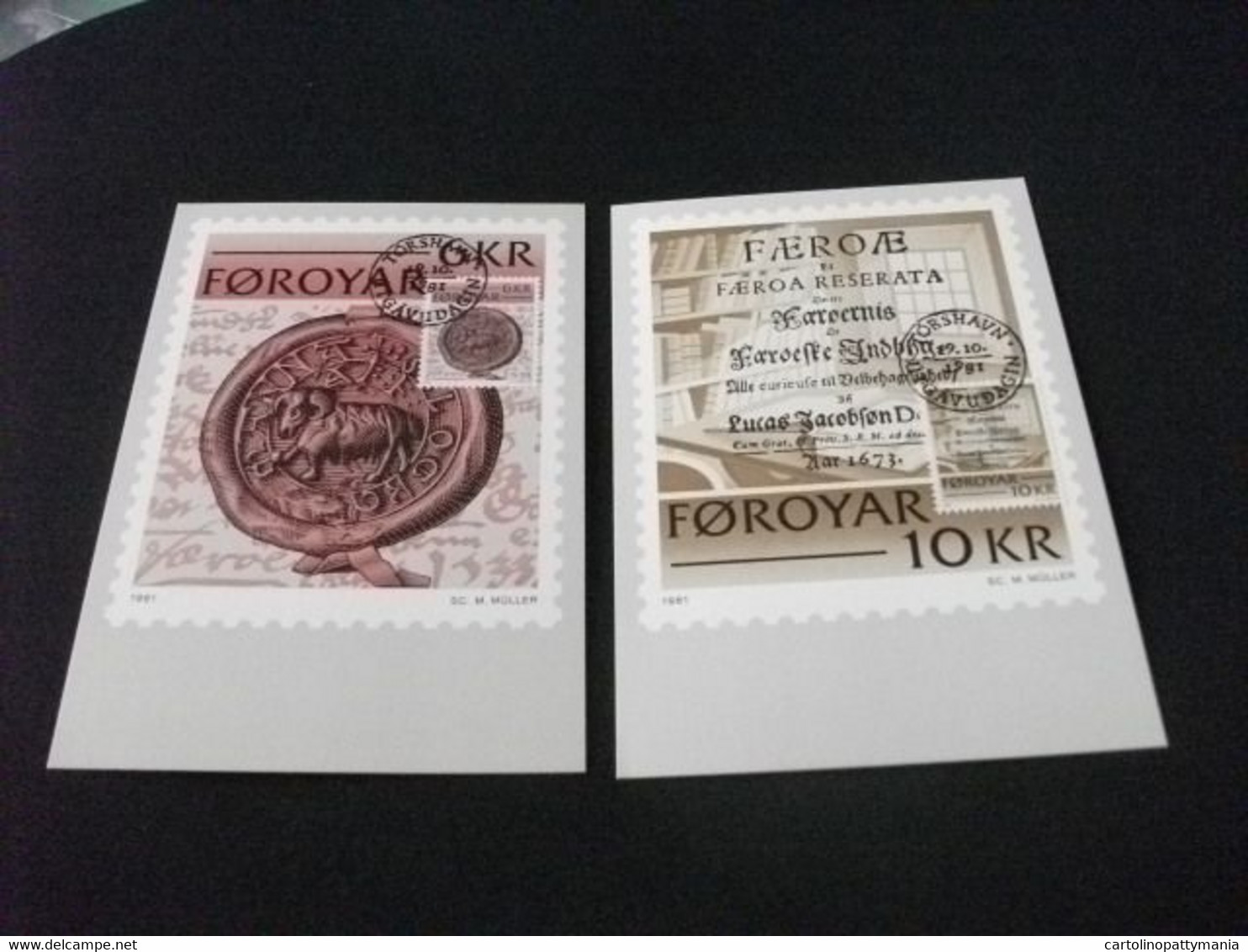 MAXIMUM  CARTOLINA POSTALE LOTTO 5 PEZZI FOROYAR  1981 - Faroe Islands