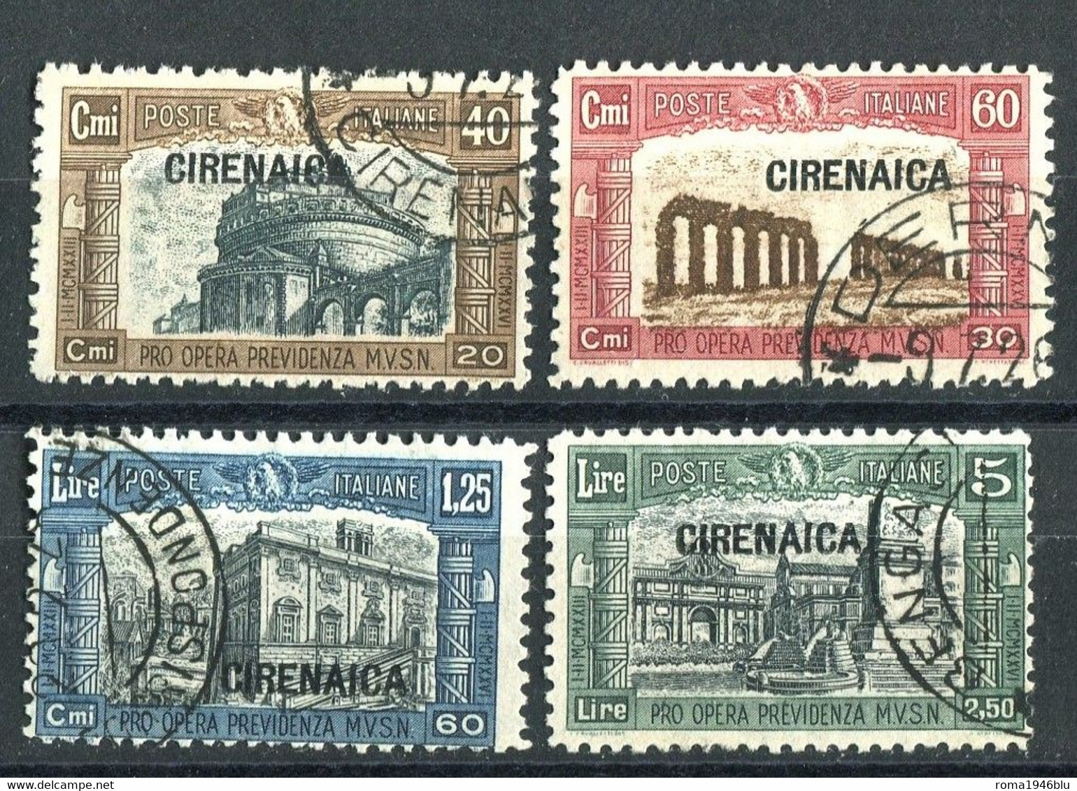 CIRENAICA 1927 MILIZIA I SERIE CPL. USATA - Cirenaica