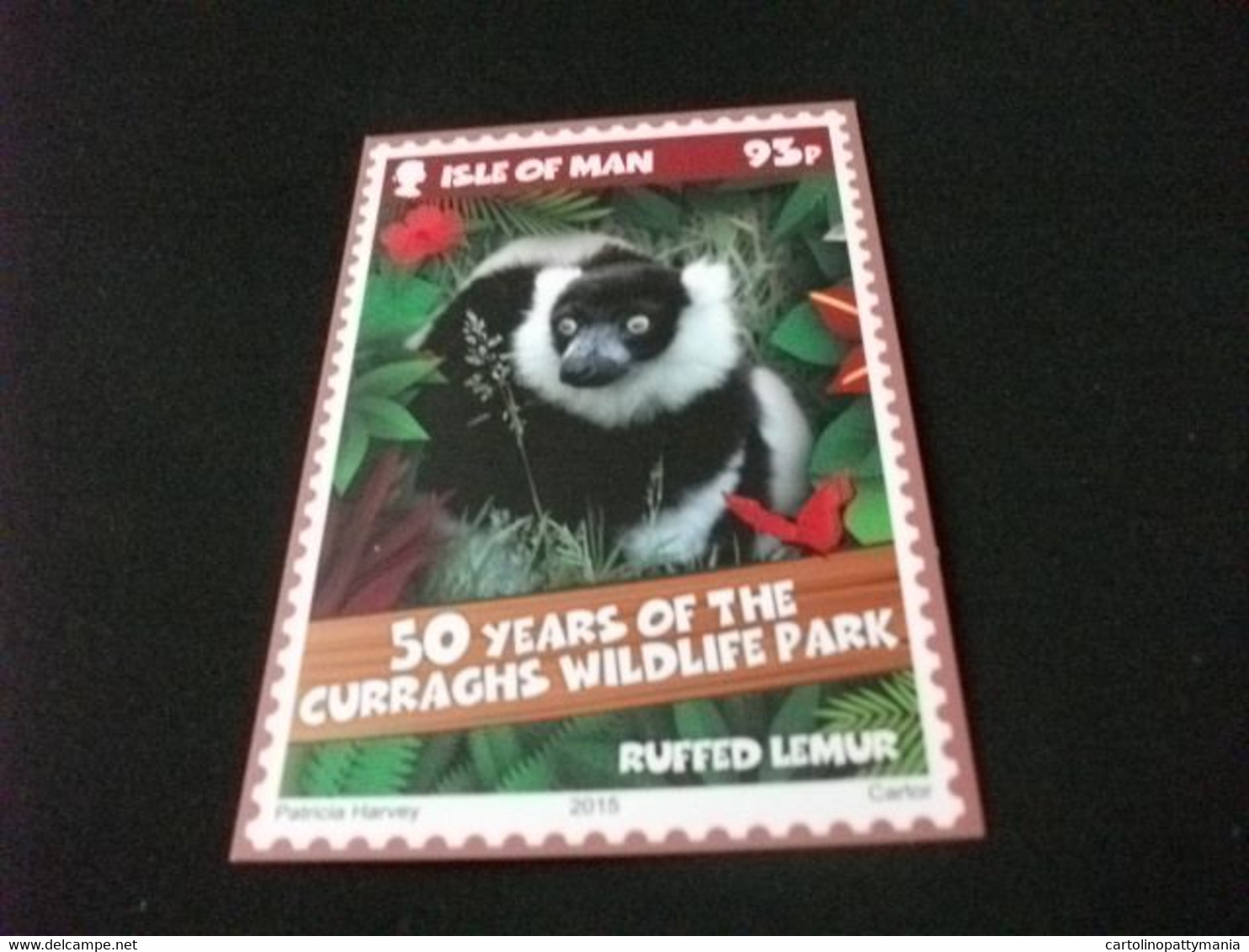 ANIMALI ISLE OF MAN 50 YEARS OF THE CURRAGHS WILD LIFE PARK 2015 RUFFED LEMUR  LEMORE RUFFATO - Stamps (pictures)