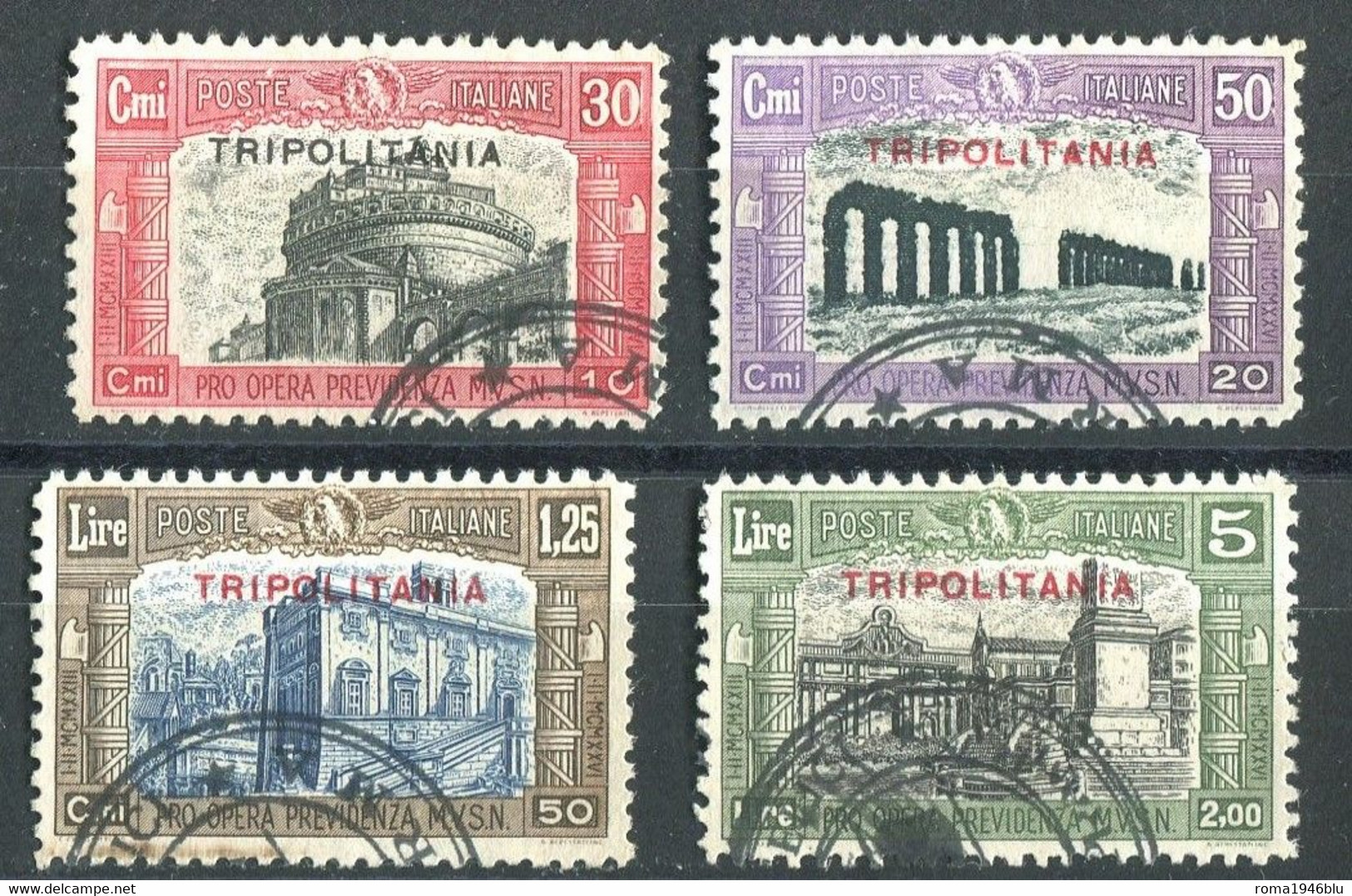 TRIPOLITANIA 1929 MILIZIA II SERIE CPL. USATA - Tripolitania