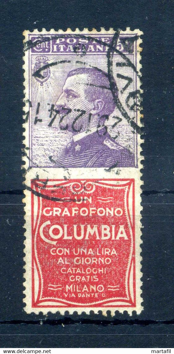 1924-25 Regno Pubblicitario PBL N.11 COLUMBIA USATO - Pubblicitari