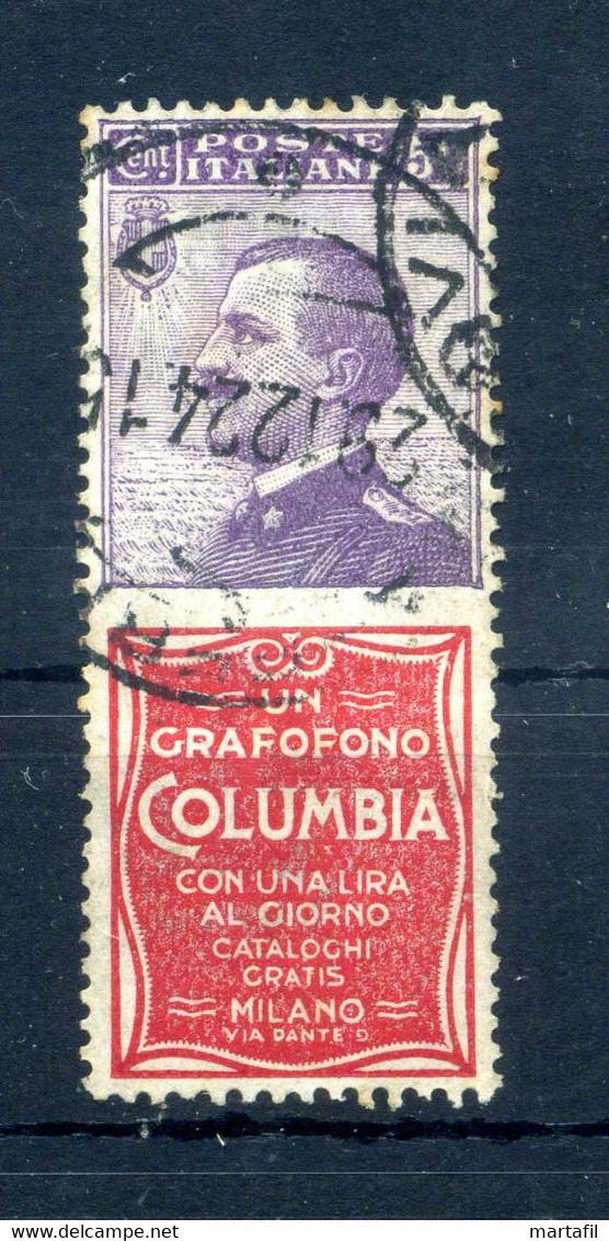 1924-25 Regno Pubblicitario PBL N.11 COLUMBIA USATO - Reclame