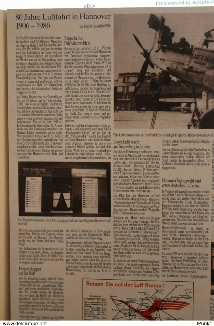 Deutschland 1986; 2. BDPh-Belegmappe; 40. Bundestag; 80 Jahre Luftfahrt In  Hannover - Privatumschläge - Gebraucht
