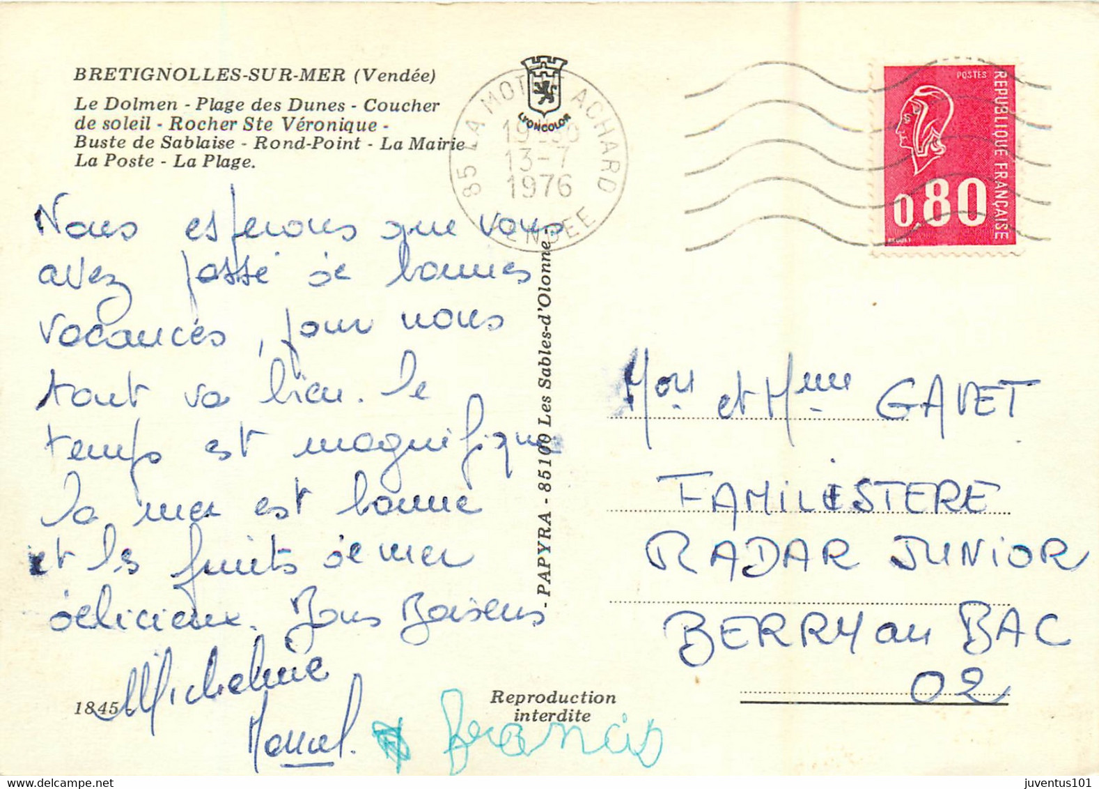 CPSM Bretignolles-Multivues-Timbre        L1294 - Bretignolles Sur Mer