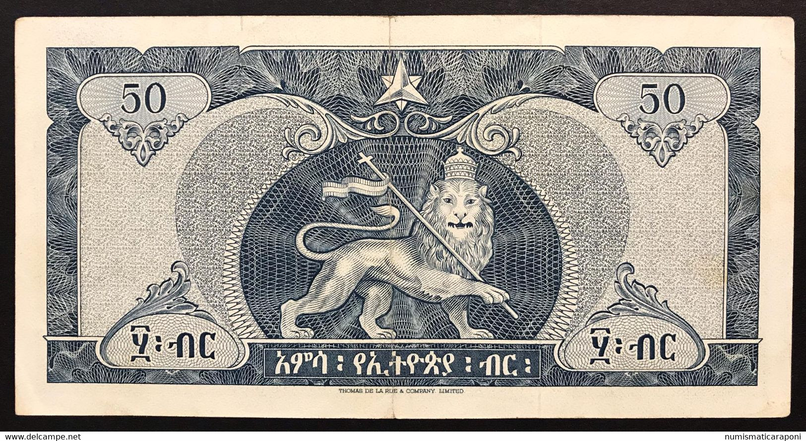 ETIOPIA / ETHIOPIA  50 Dollars 1966 Km#28 Bb Taglietti  Lotto.3838 - Etiopía