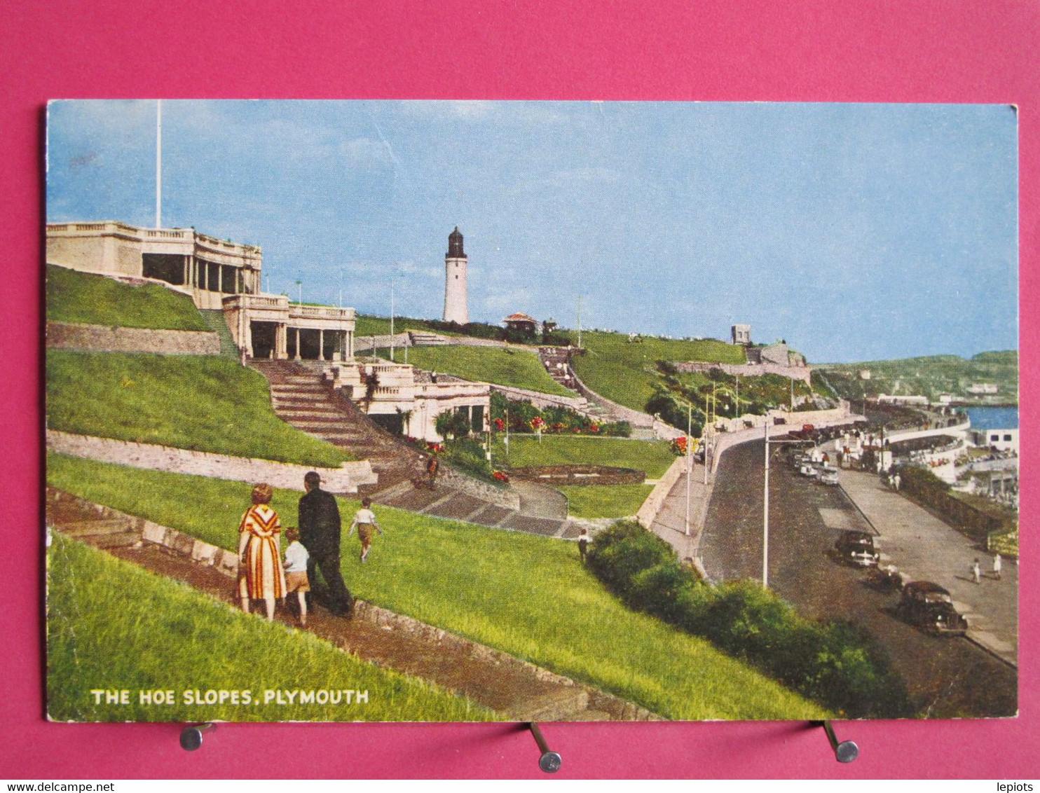 Visuel Très Peu Courant - Angleterre - Plymouth - The Hoe Slopes - R/verso - Plymouth