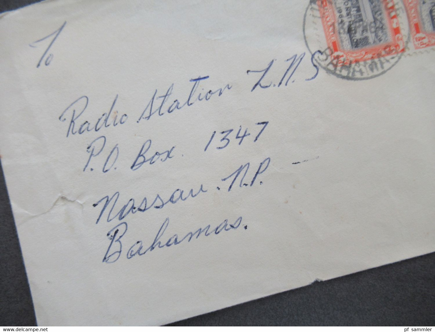 GB Kolonie Bahamas 1964 3x Marke Mit Aufdruck New Constitution Stempel Upper Bogue Bahamas Nach Nassau - 1963-1973 Autonomía Interna