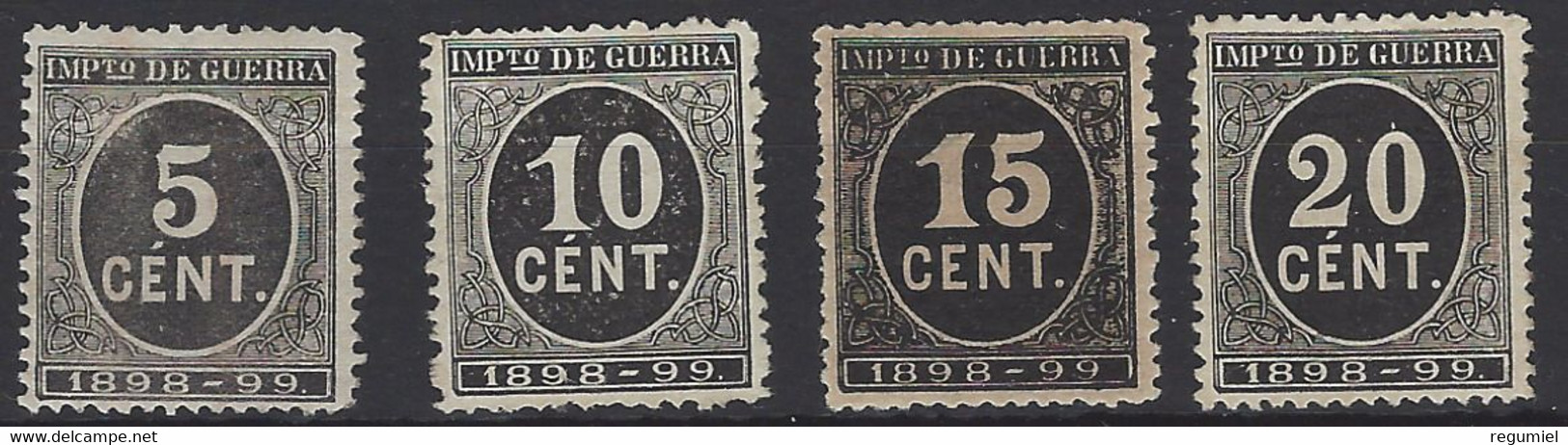 España  236/239 (*) Cifra. 1898. Sin Goma - Nuevos