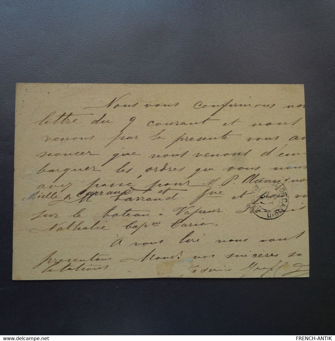 Entier 5 Peseta 1877 Malaga Pour Vitry Le Francois - Briefe U. Dokumente
