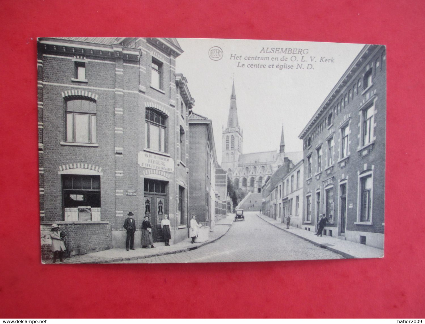 Alsemberg - Beersel (Vlaams Brabant) * (Albert, Edit J. Struelens) OLV Kerk, église ND, Herberg Alsembloem, Café - Beersel