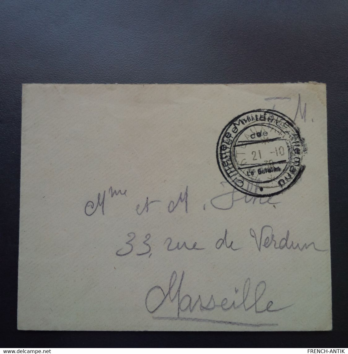 LETTRE CORRESPONDANCE MILITAIRE CACHET CIMETIERE MILITAIRE ALLEMAND - Briefe U. Dokumente