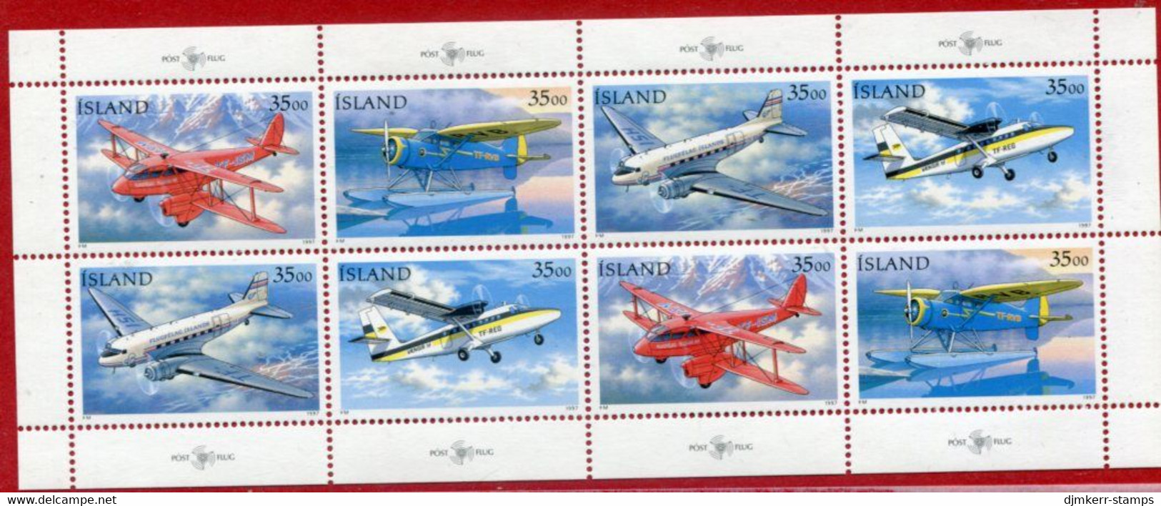 ICELAND  1997 Mail Planes Booklet MNH / **.  Michel 866-69, MH10 - Postzegelboekjes