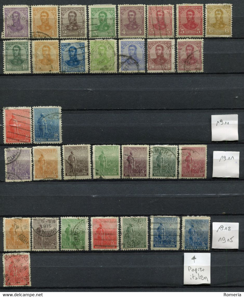 Argentine - 1892 -> 1902 - Lot Timbres Oblitérés - Nºs Dans Description - Usados