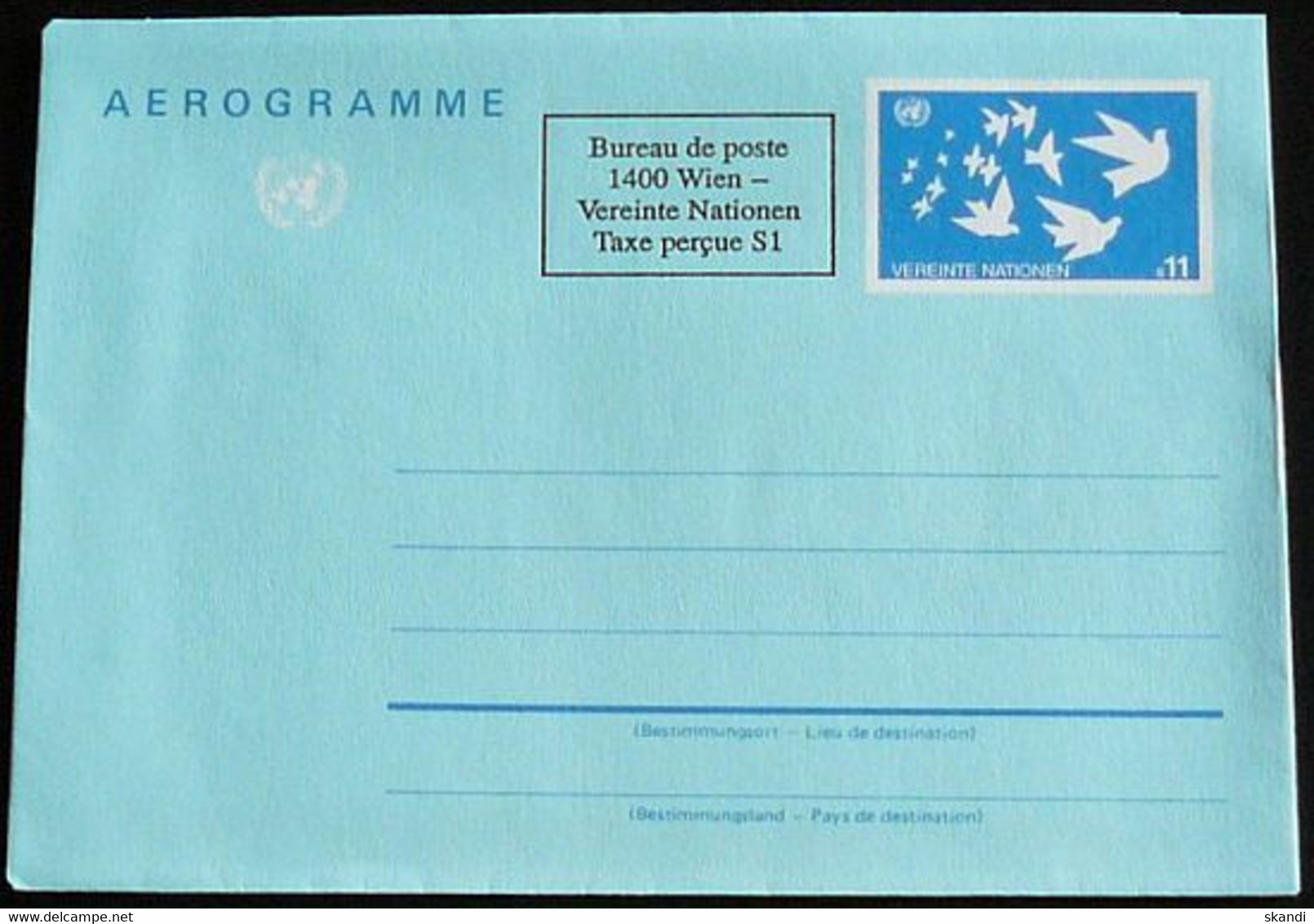 UNO WIEN 1992 Mi-Nr. LF 4 Luftpostfaltbrie Aerogramme Ungebraucht - Lettres & Documents