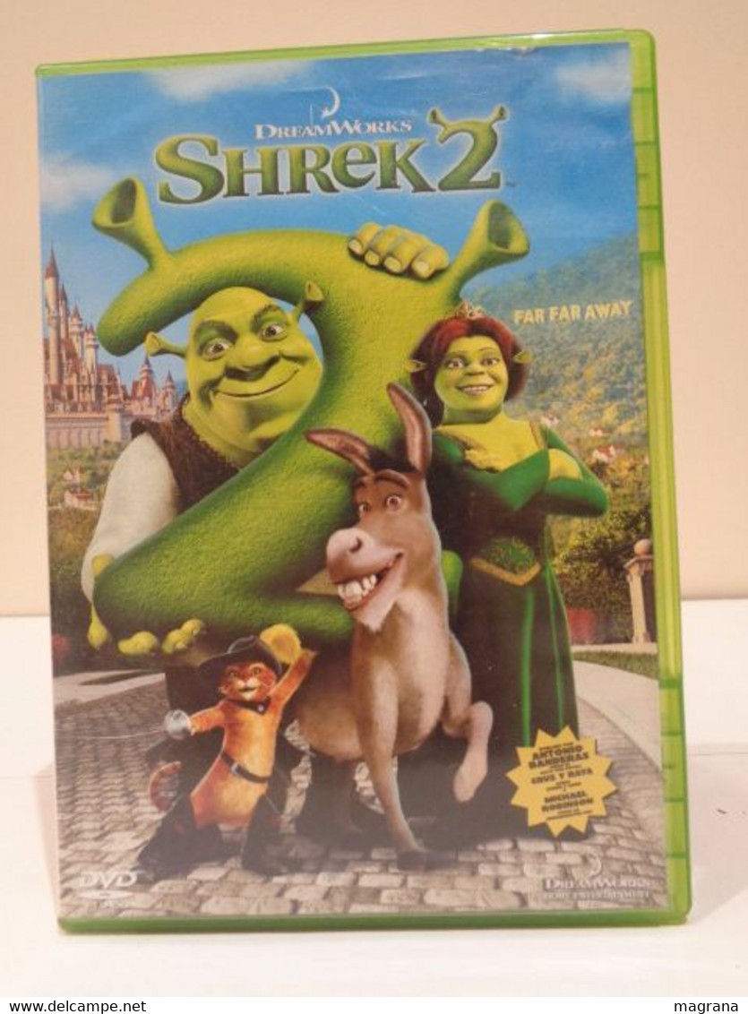 Película DVD De Animación. Shrek 2. Far Far Away. Dreamworks Home Entertainment. Antonio Banderas. 2004. - Dibujos Animados