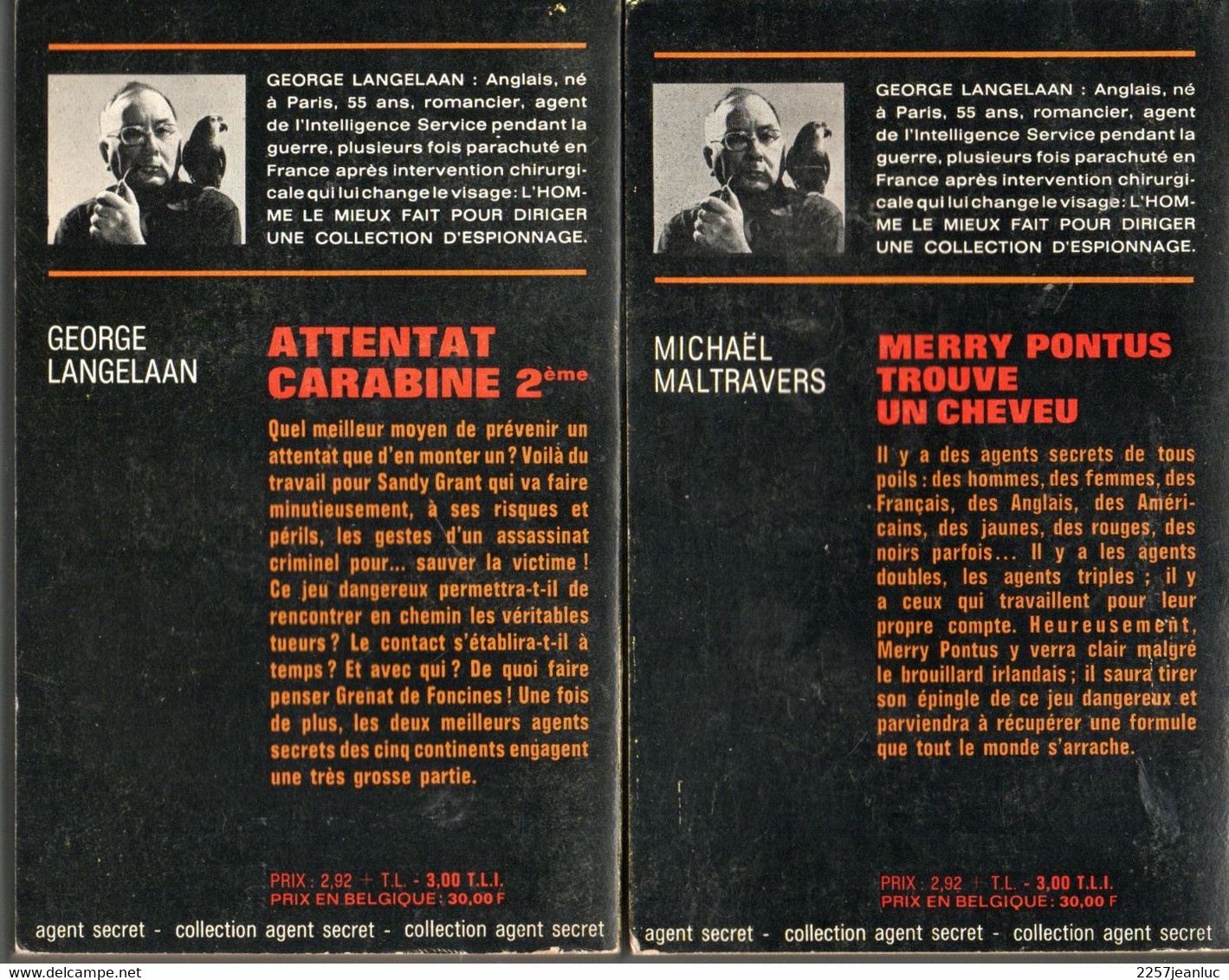 3 Romans Agent Secret - Edit Robert Laffont  - Attentat & Merry Pointus Trouve Un Cheveu De 1964 - Robert Laffont