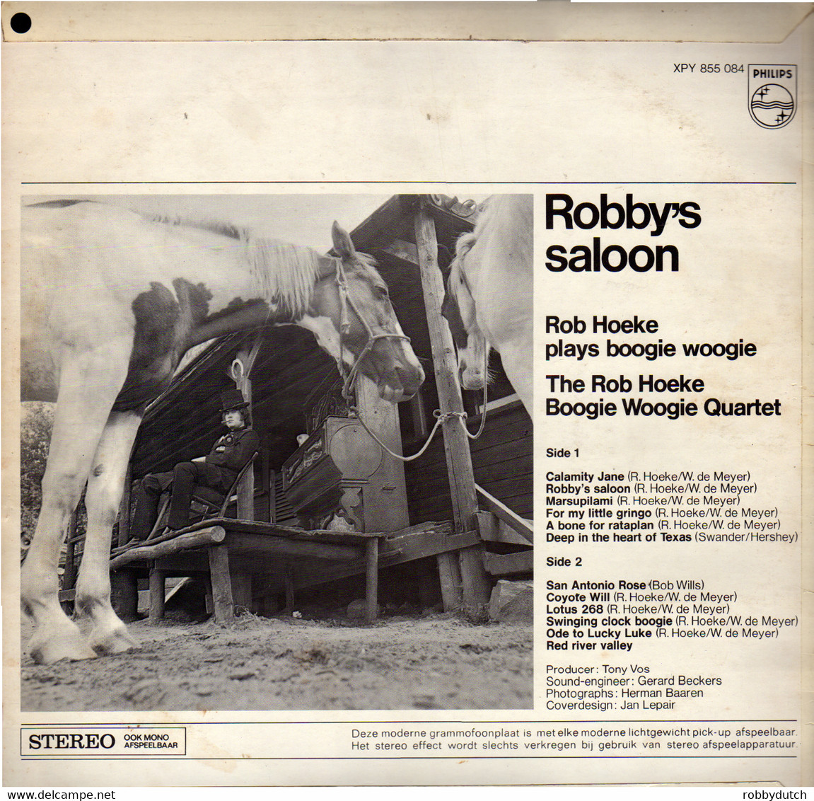 * LP *  THE ROB HOEKE BOOGIE WOOGIE QUARTET - ROBBY 'S SALOON (Holland 1968) - Blues