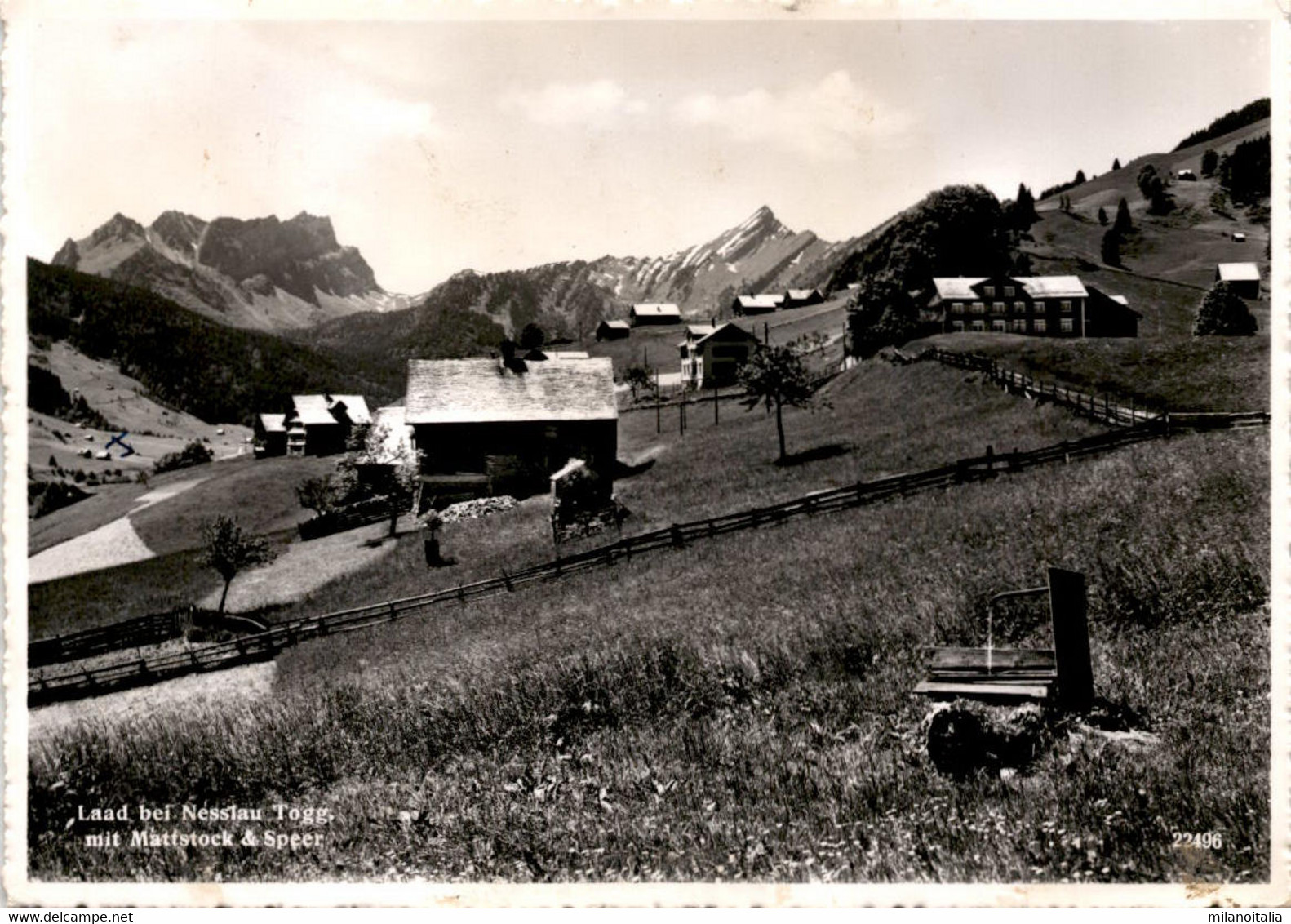 Laad Bei Nesslau Togg. Mit Mattstock & Speer (22496) * 13. 7. 1953 - Nesslau