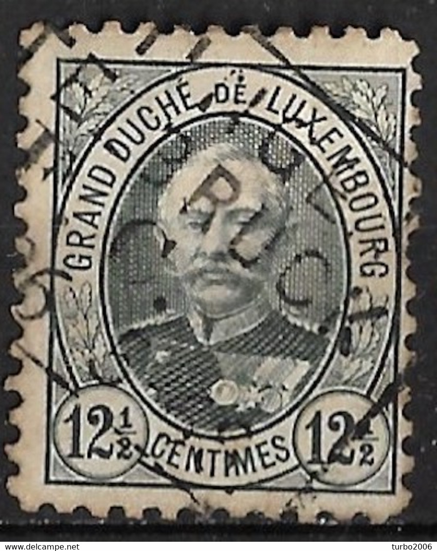 Luxemburg 1891 Cancellation PETTINGEN-ETTELBRUCK On Grossherzog Adolf 12½ C. Green Michel 58 D - 1891 Adolphe De Face